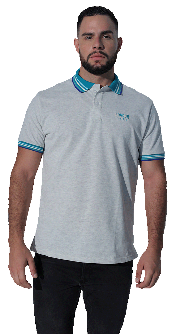 Compras Mayoristas 4 polo blanco con detalle en el cuello
